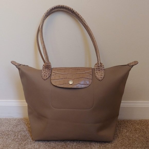 Longchamp Handbags - Longchamp Medium Le Pliage Alligator Tote Bag